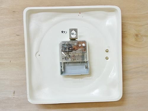 緑園｜ドイツインテリア雑貨 Diehl 陶製ウォールクロック（赤）