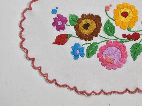 ハンガリー刺繍 カロチャ刺繍 楕円形 リシェリューあり KAL20001