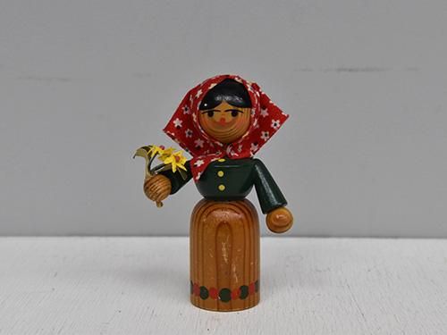 アンティーク　インド　緑の伝統衣装の人形 レトロサリー レトロボタニカルサリー 民族衣装 (お得なアソート