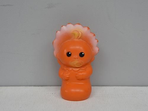 緑園｜東欧雑貨 チェコ 赤ちゃんのソフビ人形（橙服）