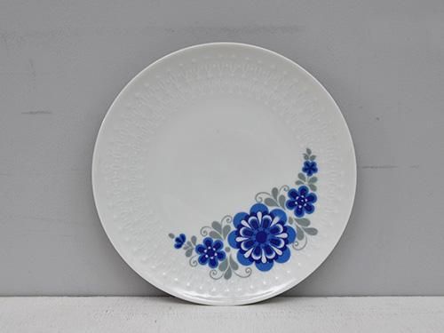 緑園｜東欧食器 西ドイツ 青花柄プレート