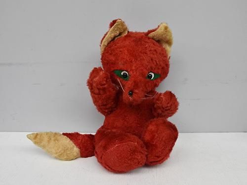 緑園｜東欧雑貨 キツネのぬいぐるみ（特大/赤）