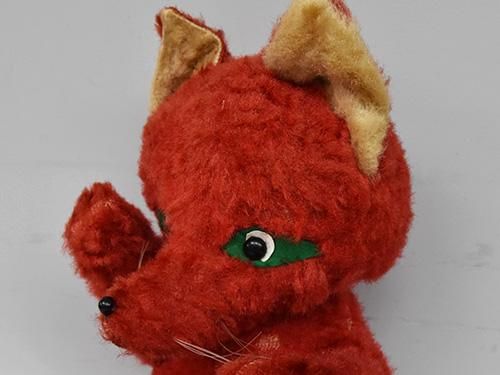 緑園｜東欧雑貨 キツネのぬいぐるみ（特大/赤）