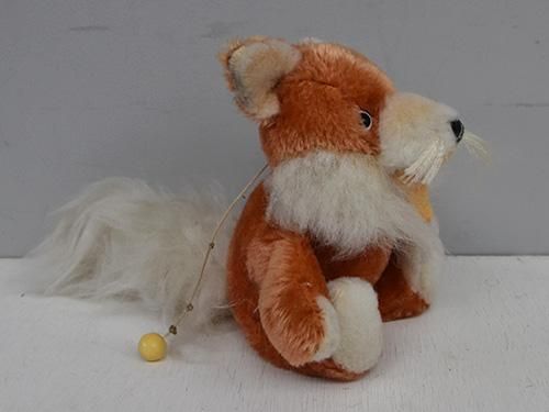 緑園｜東欧雑貨 ドイツ キツネのぬいぐるみ（中/橙）