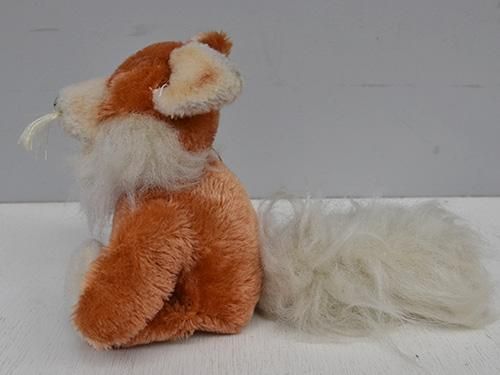 緑園｜東欧雑貨 ドイツ キツネのぬいぐるみ（中/橙）