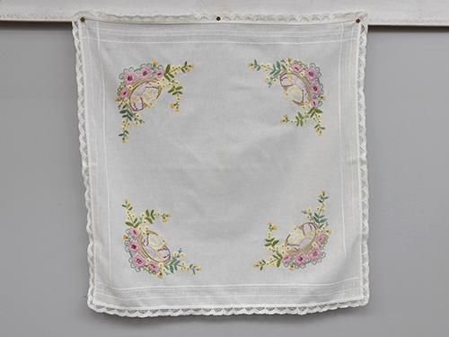 緑園｜東欧クロス ドイツ イースター刺繍テーブルクロス（84×82）