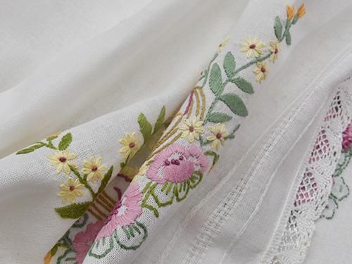 緑園｜東欧クロス ドイツ イースター刺繍テーブルクロス（84×82）