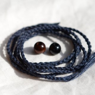 ヘンプ編み紐　濃い藍