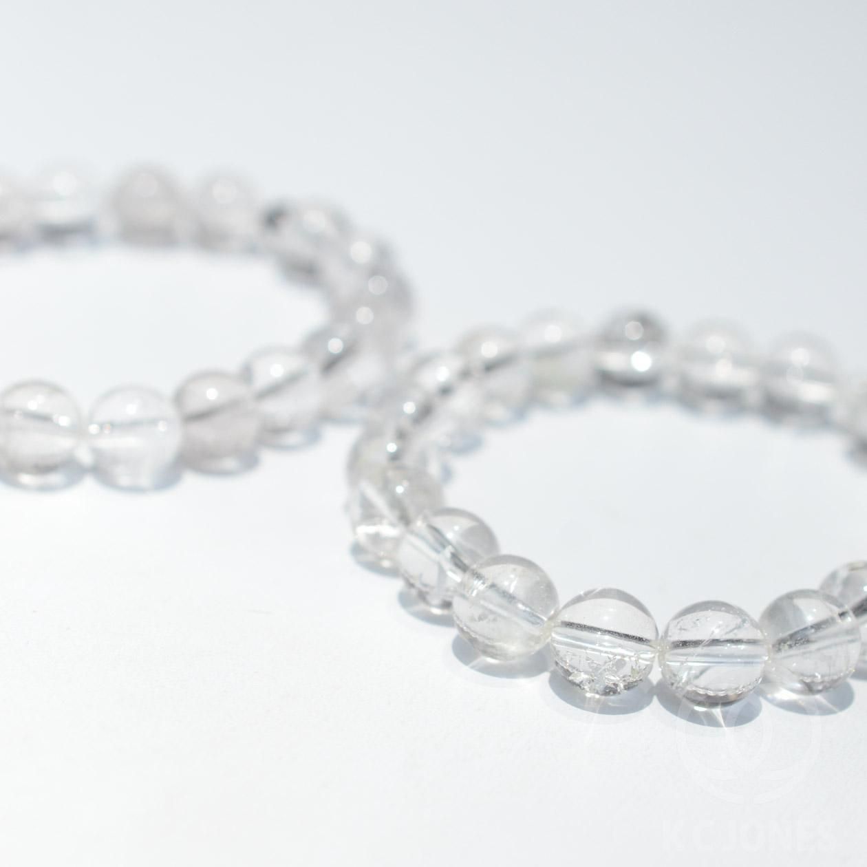 サンダルフォンらせんブレスレット　シトリン＆水晶 8mm Mセット
