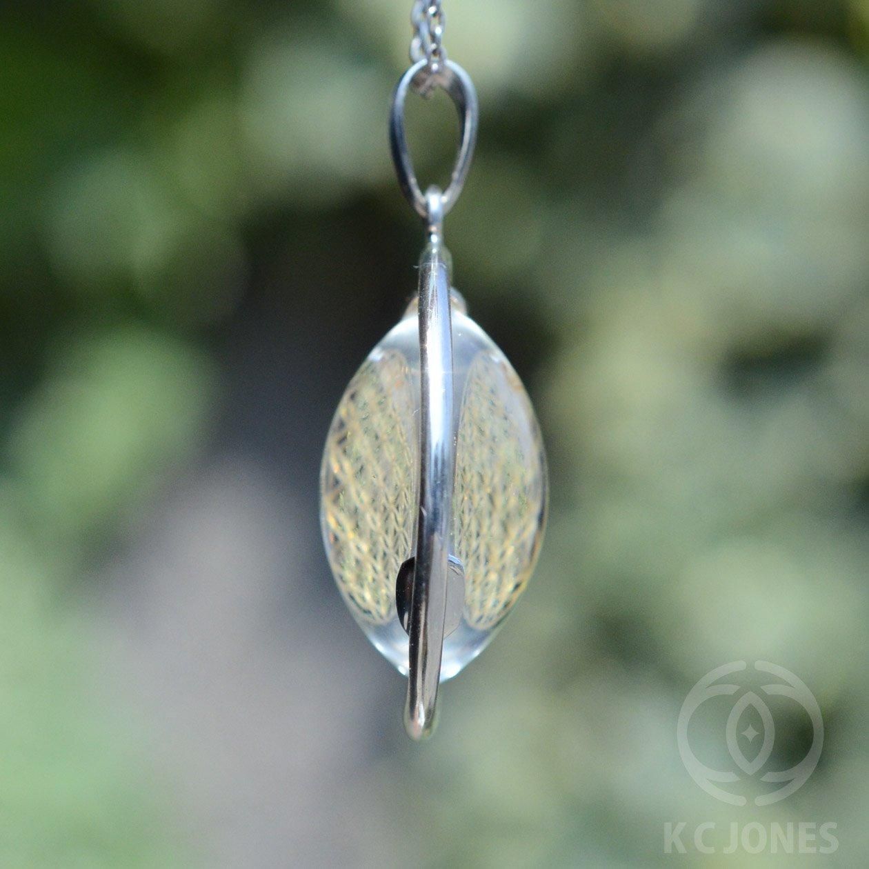 フラワーオブライフペンダントトップ　シルバー製　KCジョーンズ フラワーオブライフ ヴェシカパイシス ペンダント SILVER