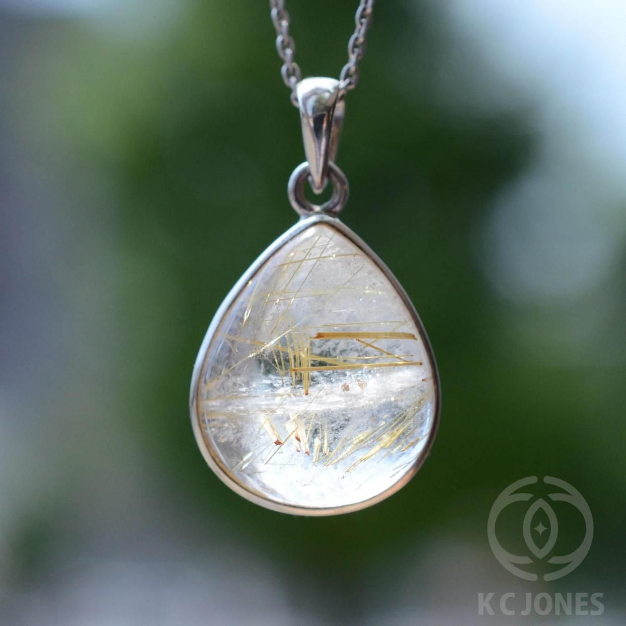 【美品】K C JONES KCジョーンズ　ルチルクォーツ　ペンダントトップ ルチルクォーツ（針水晶）ペンダント - KCジョーンズ