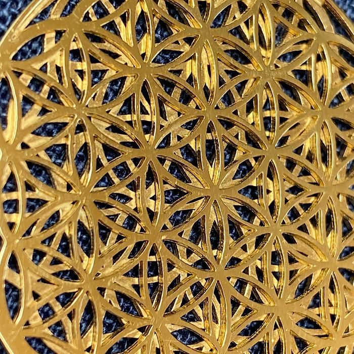 フラワーオブライフ アセンション シルバーペンダント ゴールド