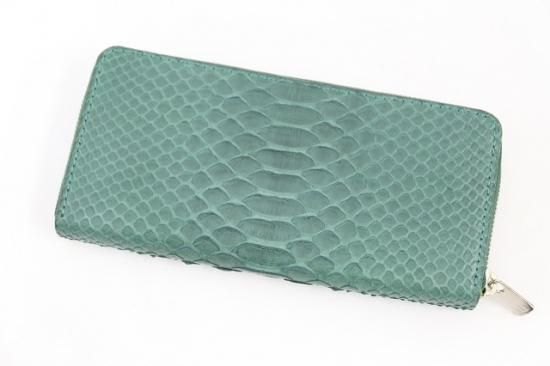 ダイヤモンドパイソン（ヘビ）ラウンドロングウォレット（長財布