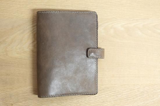 バイブルサイズ システム手帳 オイルプルアップレザー - gonzi