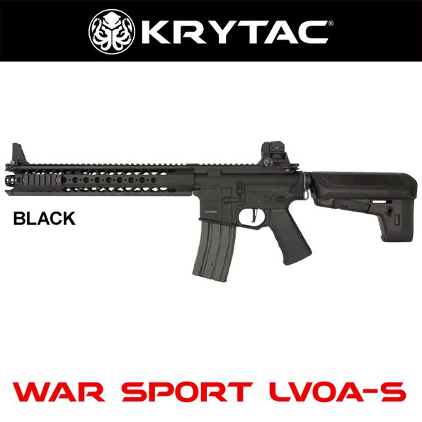 KRYTAC電動ガン本体 WAR SPORT LVOA-S ウォースポートLVOA-S BK 18歳以上対象 - トイホビーショップ ミミー  サバイバルゲーム用品・エアガンパーツ・電動ガン・ガスガン・エアガンの通販WEBショップ