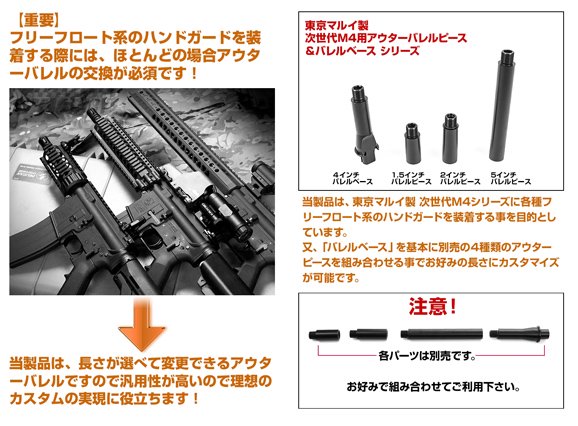 Laylax ライラクス 東京マルイ 次世代M4用 アウターバレルピース