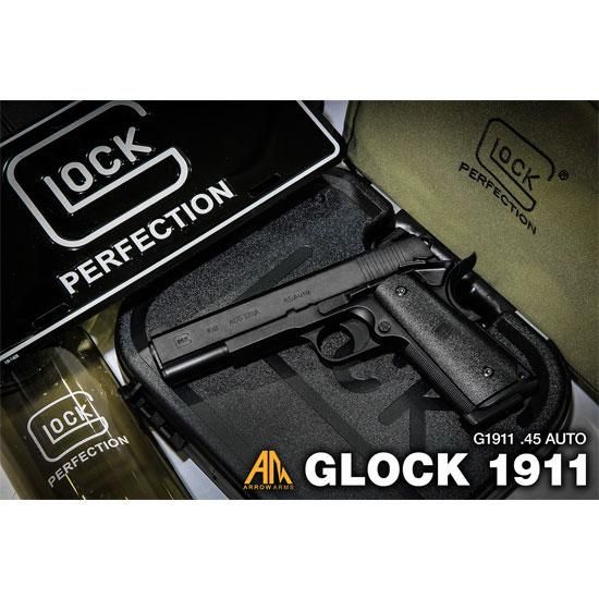 先行予約 ARROW ARMS GLOCK1911 .45AUTO 初回限定版ハードガンケース付きAM-GBB-03 9月末発売予定 18歳以上対象  - トイホビーショップ ミミー サバイバルゲーム用品・エアガンパーツ・電動ガン・ガスガン・エアガンの通販WEBショップ