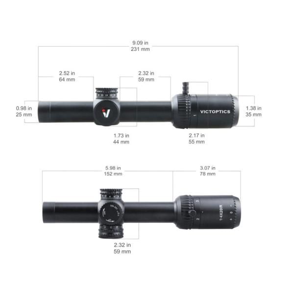 Victoptics ZOD 1-4x20IR 低倍率ズーム ライフルスコープ-