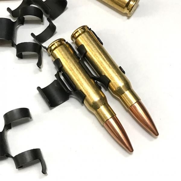 RIGHT製 7.62×51mmNATO弾リアルダミーカート10発 実物ベルトリンク付き ...