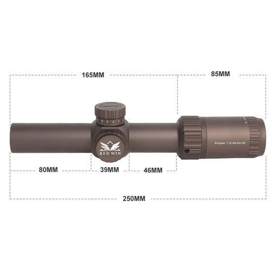 Red Win Optics Kuiper 1.2-6 X 24 IR ショートスコープ 実銃対応 - トイホビーショップ ミミー  サバイバルゲーム用品・エアガンパーツ・電動ガン・ガスガン・エアガンの通販WEBショップ