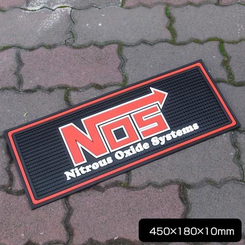 バーマット カウンター Bar Mat NOS 車内 BAR グラス置き／キッチン雑貨 ノス Nitrous Oxide System OR／オレンジ