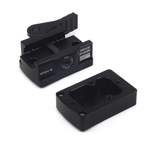 American Defense mfg マウント ドットサイト セットサバゲー RMRドットサイト対応 QDマウント BK ハイマウント用 ライザー付