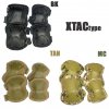 XTAK タイプ プロテクター パットセット フリーサイズ ニーパッド＆エルボーパッド BK TAN MC
