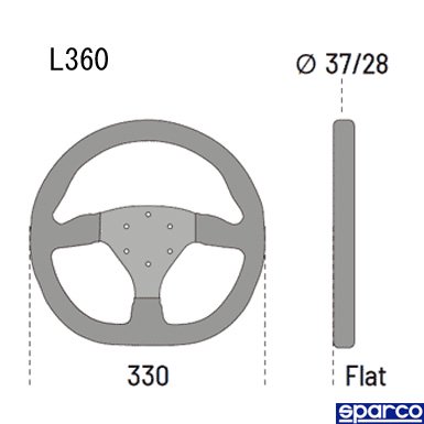 L360 ブラックスポーク×ブラックレザー ステアリング - スパルコ(SPARCO) シート・レーシングスーツ・ヘルメット専門店