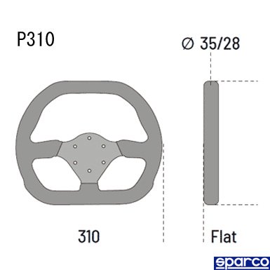 P310 レーシングステアリング(Racing Steering) - スパルコ(SPARCO 