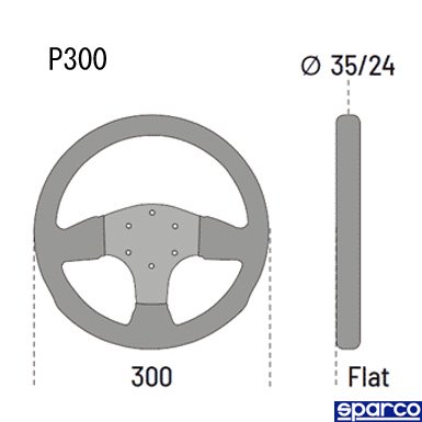 P300 スエード レーシングステアリング(Racing Steering) - スパルコ