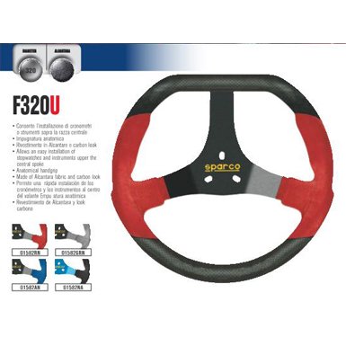 ステアリング F320U（KART STEERING WHEELS) レッド/ブラック