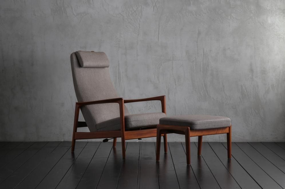 【platinum cat】アルフ・スヴェンソン スツール+オットマン Easy Chair & Ottoman Alf Svensson - HIKE