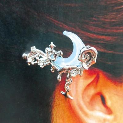 数量限定 三日月簪 シルバー色 ｜簪棒 簪パーツ かんざし 1本簪 - 美