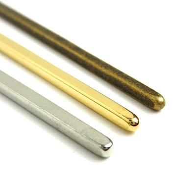 平簪棒☆（かんざしパーツ）1本足 金古美 12cm