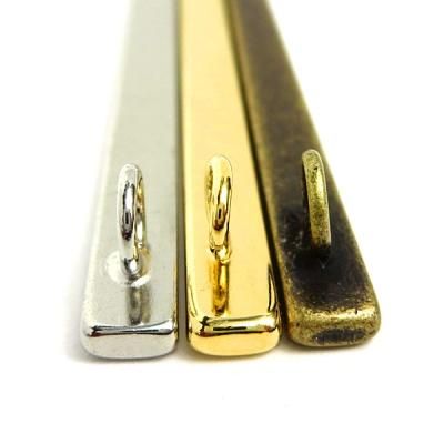 平簪棒☆（かんざしパーツ）1本足 金古美 12cm