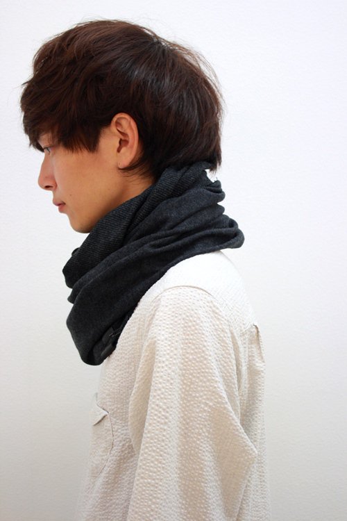 PATRICK STEPHAN [パトリックステファン] Jersey×Leather scarf 'fuji