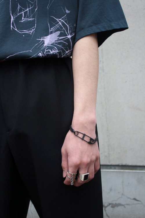 dip [ディップ] square onyx ring ＜スクエアオニキスリング（M）＞ シルバー×オニキス