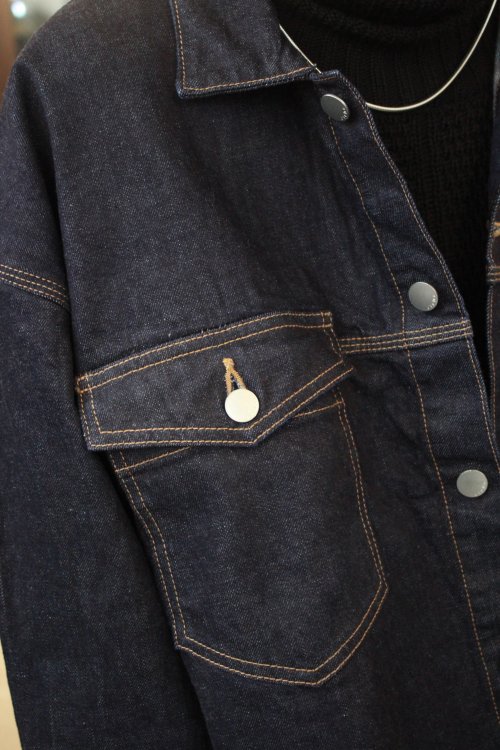 JieDa [ジエダ] WIDE SHORT DENIM JACKET＜ワイドショートデニム ...