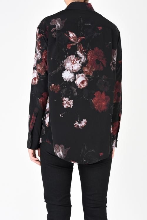 LAD MUSICIAN [ラッドミュージシャン] DECHINE FLOWER STANDARD SHIRT ＜花柄デシン フラワースタンダードシャツ＞  2218-105 レッド