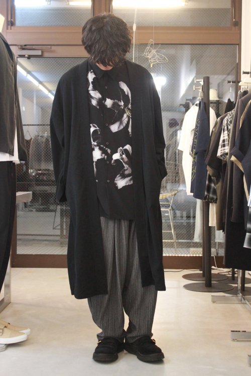 LAD MUSICIAN [ラッドミュージシャン] T-CLOTH KIMONO LONG COAT ＜Tクロス キモノロングコート＞  2218-602 ブラック