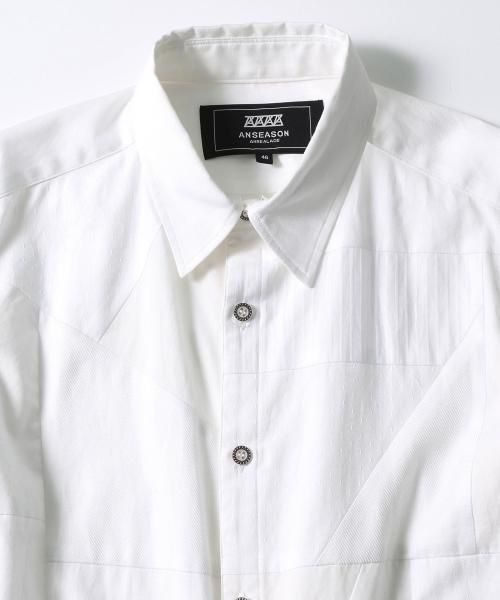 ANREALAGE [アンリアレイジ] PANEL PATCHWORK SHIRT ＜パネルパッチ