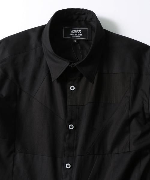 ANREALAGE [アンリアレイジ] PANEL PATCHWORK SHIRT ＜パネルパッチ