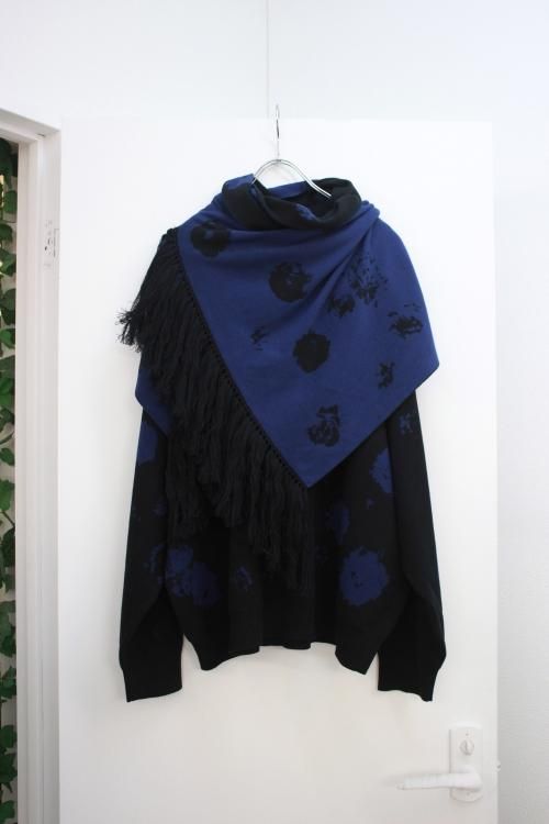 LAD MUSICIAN [ラッドミュージシャン] WJQ KNIT ROSE MIX BIG MUFFLER