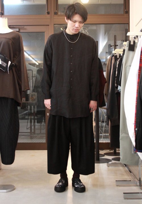 TROVE [トローヴ] MAALARI LONG SHIRT ＜バンドカラーロングシャツ