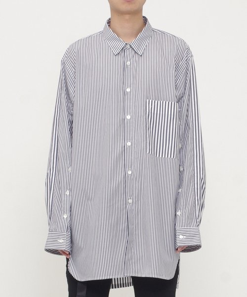 Wizzard [ウィザード] DOCKING STRIPE SHIRTS ＜ドッキングストライプ