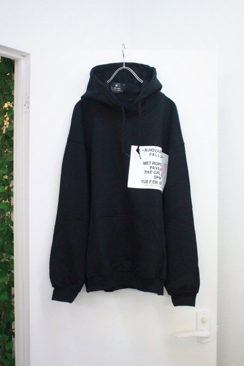 N.HOOLYWOOD [エヌハリウッド] COLLECTION LINE 19AW INVITATION HOODIE ＜コレクションライン  19秋冬インビテーションパーカー＞ ブラック