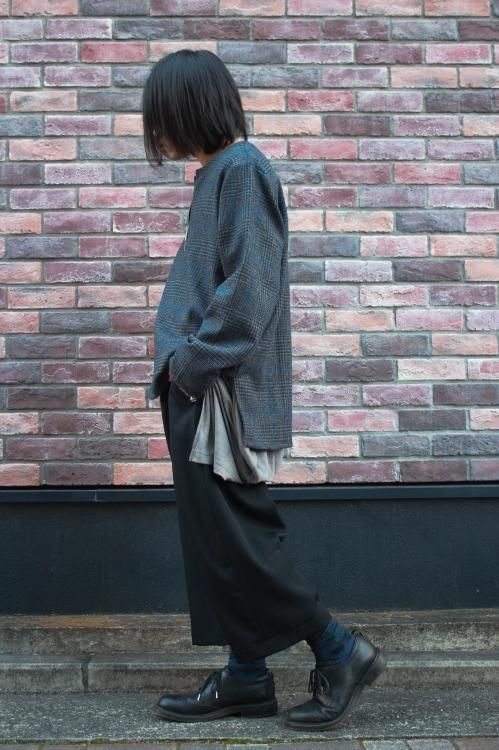 VICTIM [ヴィクティム] HALF ZIP CHECK SHIRTS ＜ハーフジップ