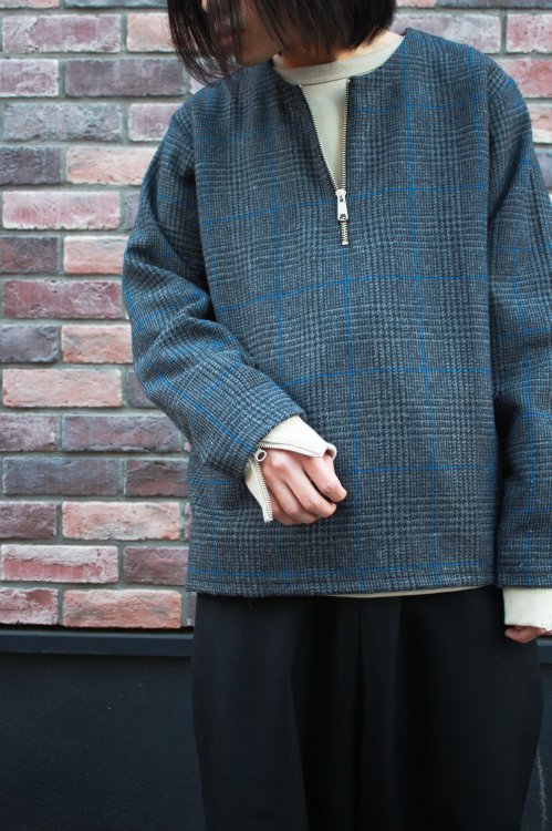 VICTIM [ヴィクティム] HALF ZIP CHECK SHIRTS ＜ハーフジップチェック