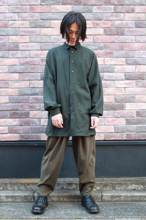 TROVE [トローヴ] UNI WIDE WOOL SHIRT(NEW SPEC) ＜ワイドシャツ