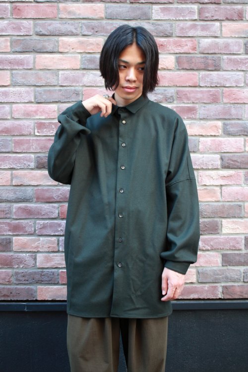 TROVE [トローヴ] UNI WIDE WOOL SHIRT(NEW SPEC) ＜ワイドシャツ ...